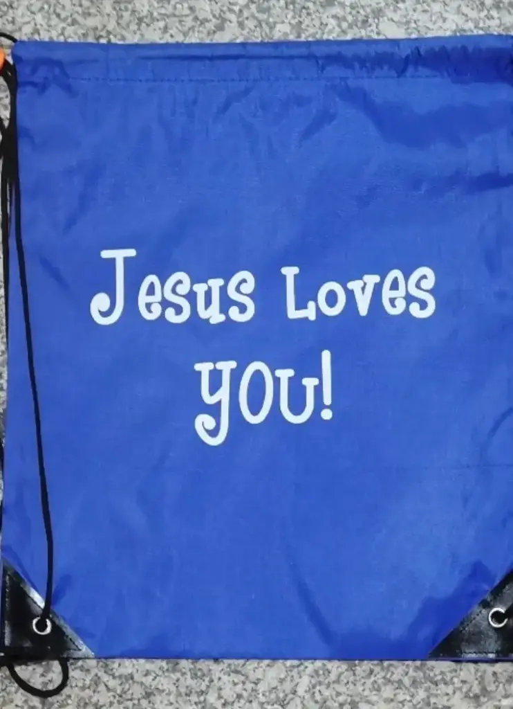 Jesus Loves You! Drawstring Bag  (Single)