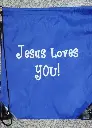 Jesus Loves You! Drawstring Bag 