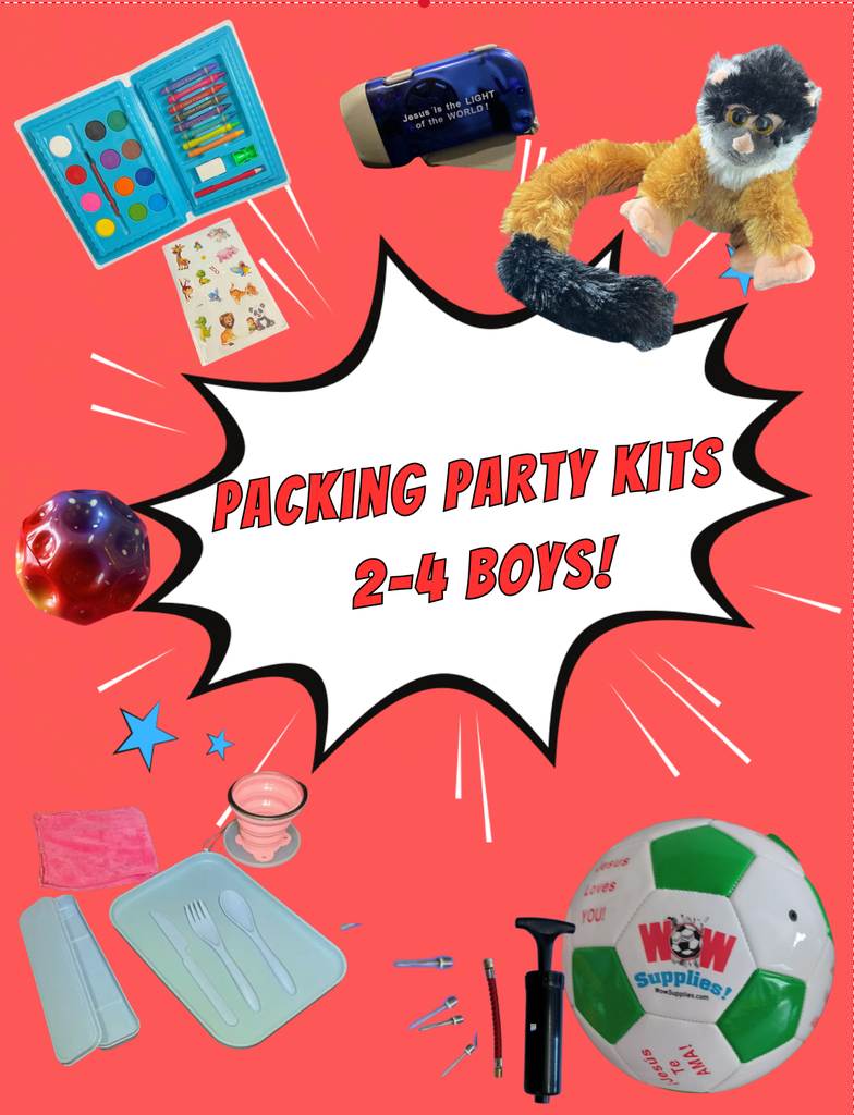 Boys 2-4 Yr. Old. Packing Party KITS (Free Items Included!) (Pack of 25)