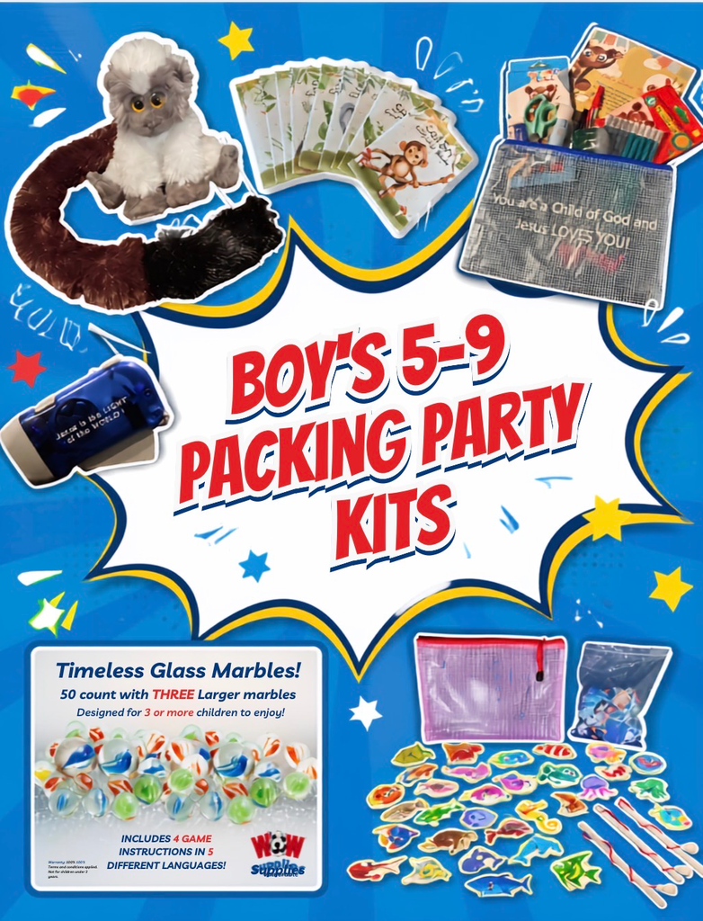Boy's 5-9 Yr. Old. Packing Party Kits