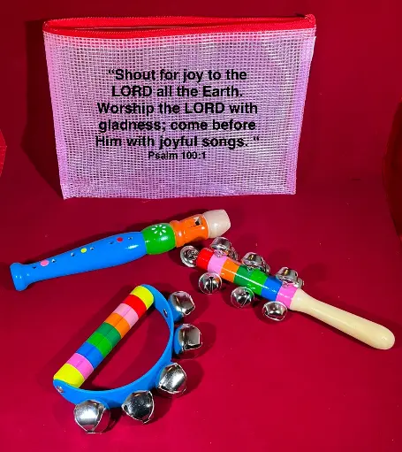 Musical Kit with Flute,  Hand Bells, and Semi Circle Bells 