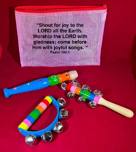 Musical Kit with Flute,  Hand Bells, and Semi Circle Bells